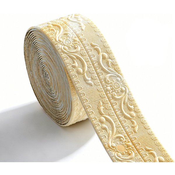Agger Sockelleiste 10m*11cm selbstklebende Schaumstoffsockelleiste, L: 10 cm, H: 11 cm, 3D-Relief sockelleiste, wasserdichte Bordüre