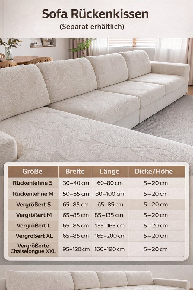 Agger Sofahusse Sofa Überzug, Universeller elastischer Sofabezug für Sitzkissen, rutschfest, waschbar & pflegeleicht, ideal für Sofa-Schutz – Bild 2 von 5