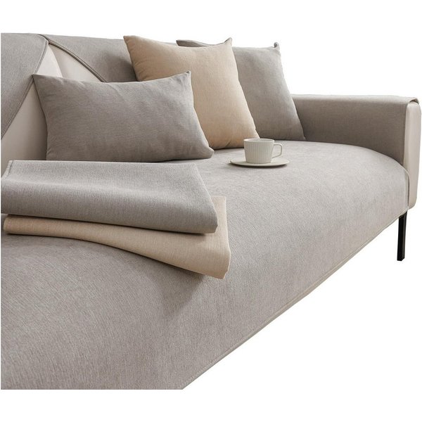 Agger Sofaschoner Sofa Überzug Weiche Chenille Sofabezug Hund Katze Sofaschoner, Anti Rutsch Vintage Couch Überzug für 1 2 3 4 Sitzer Sofa