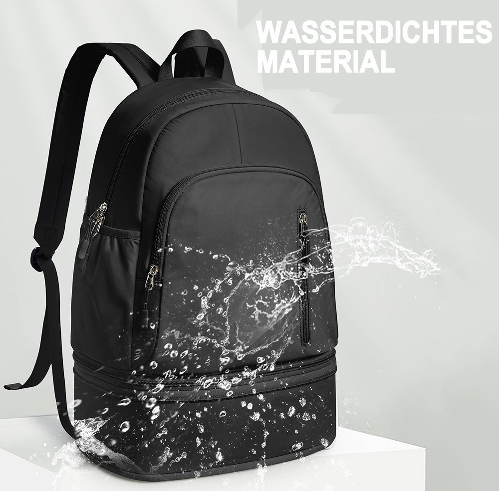 Agger Sportrucksack Rucksack,Gym-Rucksack für Damen und Herren,mit Schuhfach und Nassfach, Sportrucksack,für Fitness, Schwimmen und Freizeit,wasserdichter – Bild 4 von 5