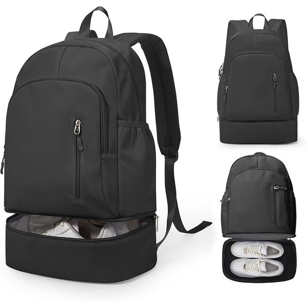 Agger Sportrucksack Rucksack,Gym-Rucksack für Damen und Herren,mit Schuhfach und Nassfach, Sportrucksack,für Fitness, Schwimmen und Freizeit,wasserdichter