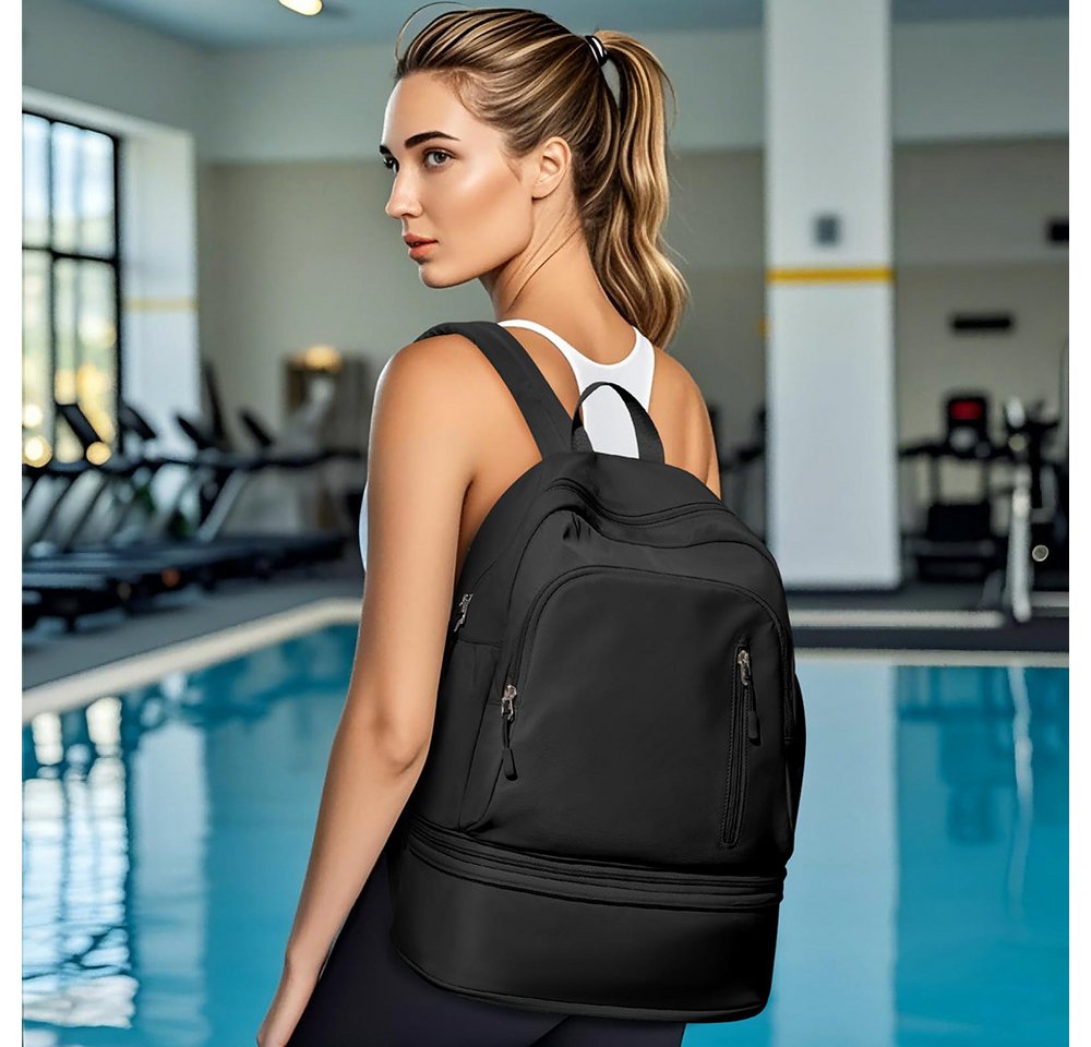 Agger Sportrucksack Rucksack,Gym-Rucksack für Damen und Herren,mit Schuhfach und Nassfach, Sportrucksack,für Fitness, Schwimmen und Freizeit,wasserdichter – Bild 5 von 5