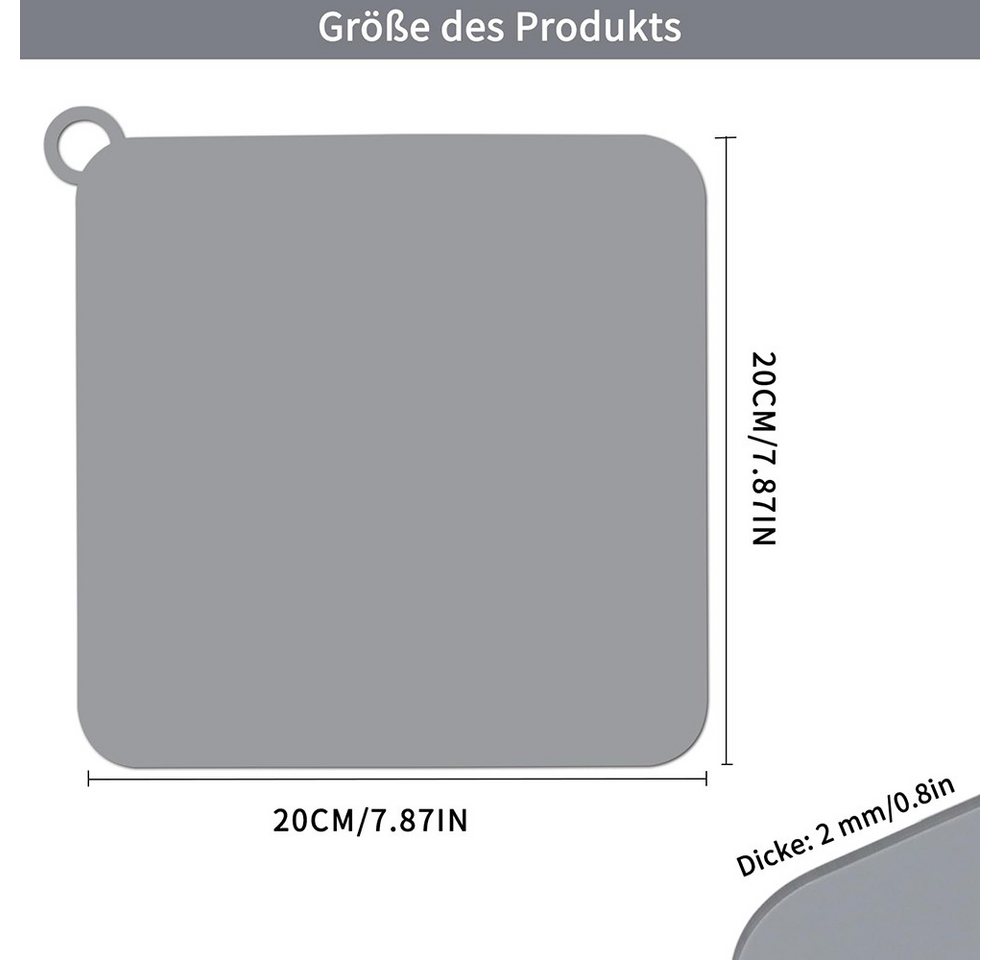 Agger Stöpsel Abflussstopfen aus Silikon,für Dusche, Küche und Badezimmer, (2 St), quadratischer Geruchsverschluss, Geruchsverschluss gegen Gerüche – Bild 2 von 5