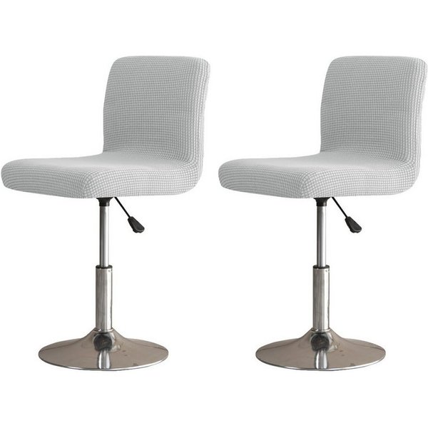 Agger Stuhlhusse Barhocker-Schonbezüge, 2er Set Stylische Stuhlhussen Stretch, Stuhlbezug Einfache Reinigung Barhockerbezüge Universal
