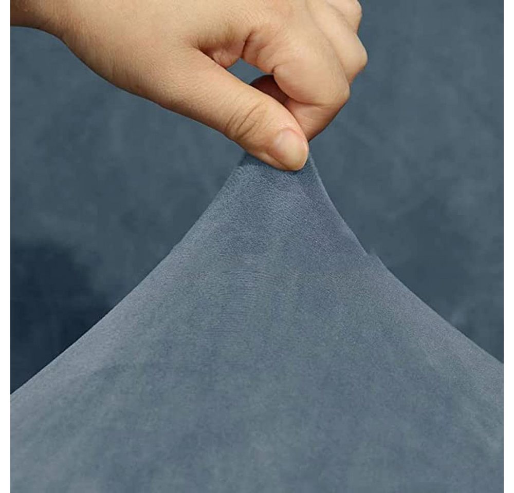 Agger Stuhlhusse Stretch Samt Stuhlhussen Universal Sesselbezug Stuhlbezug, mit Armlehnen Abnehmbare Waschbar Esszimmerstühle Bezug – Bild 5 von 5