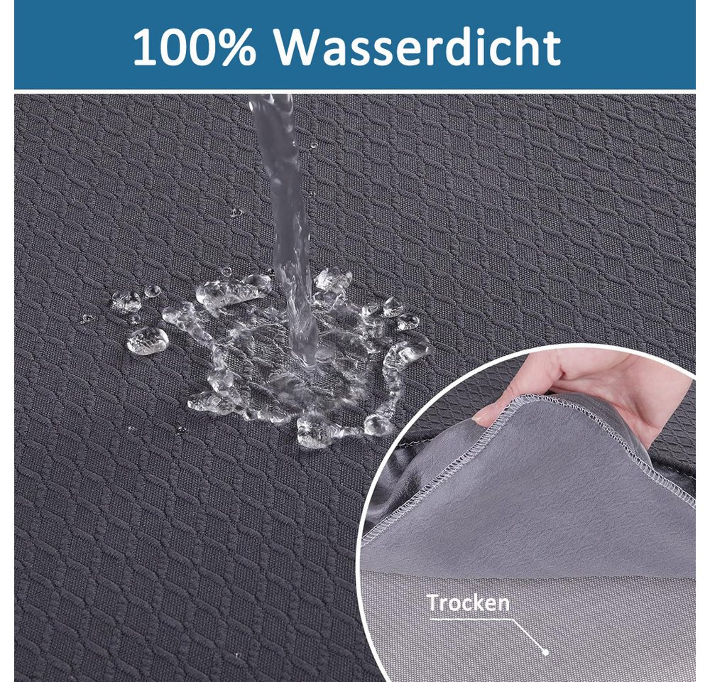 Agger Stuhlhusse Stuhlbezug Sitzfläche Wasserdichte Stuhlhussen für Esszimmerstühle, abnehmbar und waschbar, ohne Rückenlehne – Bild 3 von 5