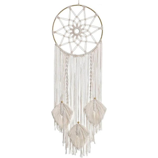 Agger Wanddekoobjekt Makramee Traumfänger Traumfänger gewebter Wandbehang Tapisserie, handgefertigt Traumfänger Boho Tapisserie Home Schlafzimmer
