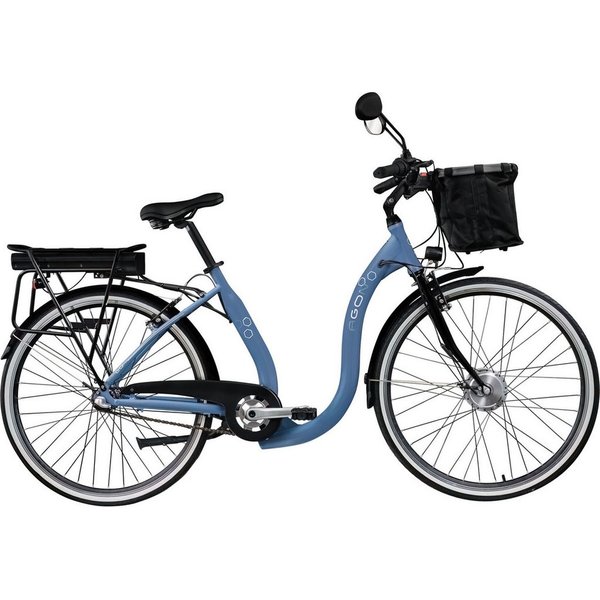 AGON E-Bike Cityrad Assist, 3 Gang, Nabenschaltung, Frontmotor, 374 Wh, tiefer Einstieg