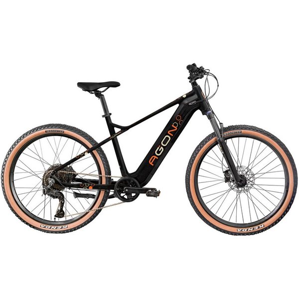 AGON E-Bike Mountainbike Alpha, 10 Gang Shimano Deore SGS T6000 Schaltwerk, Kettenschaltung, Heckmotor, 540 Wh, E Bike Mountainbike Herren oder Damen 160 - 185 