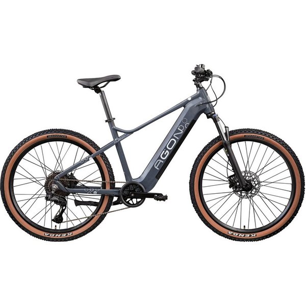 AGON E-Bike Mountainbike Alpha, 10 Gang Shimano Deore SGS T6000 Schaltwerk, Kettenschaltung, Heckmotor, 540 Wh, Pedelec, Elektrofahrrad für Damen u. Herren, MTB
