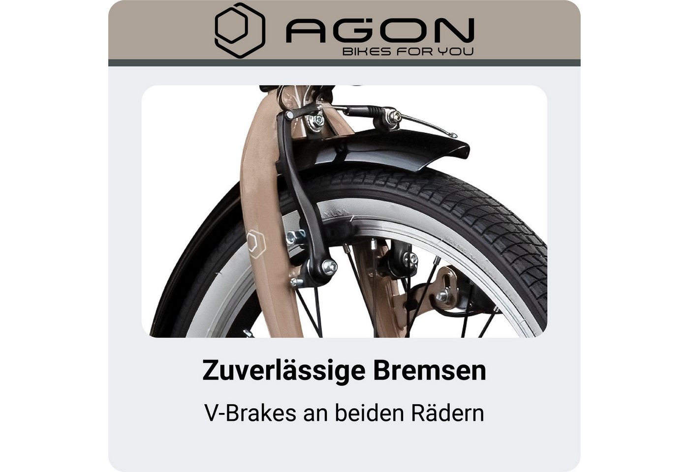 agon® Faltrad Parklane, 6 Gang Shimano Tourney SIS Schaltwerk, Kettenschaltung, 20 Zoll Klapprad 150 - 185 cm mit StVZO Licht Faltrad City Urban Bike – Bild 4 von 5