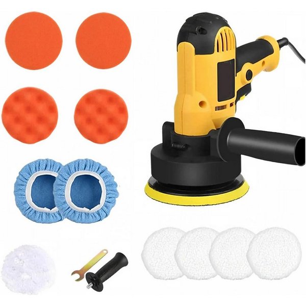 AIBISTAR Akku-Poliermaschine Polierer 700W, variable Drehzahl, 125mm, Auto, Holz, Metall, 600 min. U/min, 3700 max. U/min, Ø 125 mm, 600–3700 U/min,selbsthaften