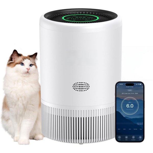 AIBISTAR Luftreiniger Luftreiniger für Allergiker,HEPA Filter gegen Haustaub,Tierhaare, für 35 m² Räume, 3 Gebläsestufen,CADR 180m³/h,Kindersicherung,Smart Cont