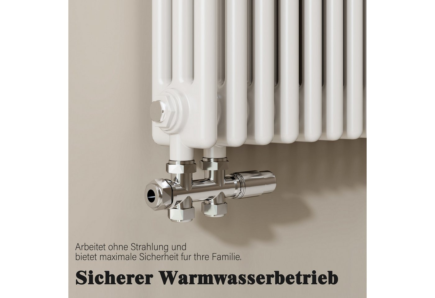 AICA Heizkörper Traditioneller Heizkörper, Wandheizung, Doppellagig/Dreilagig, Weiß – Bild 4 von 5