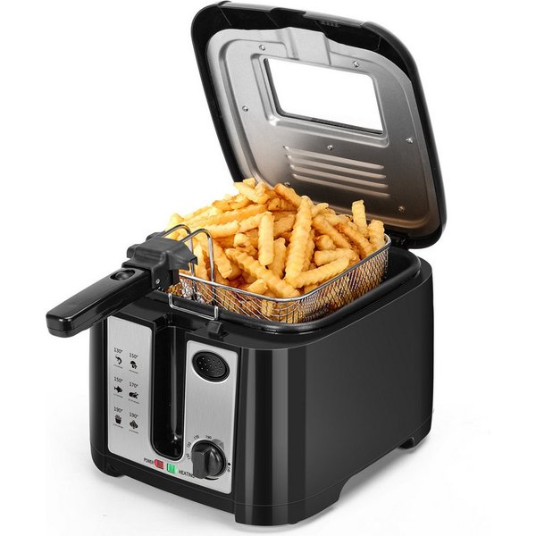 Aigostar Fritteuse, 1650 W, Hochleistungsfritteuse, schnelles Frittieren, Temperaturregulierung