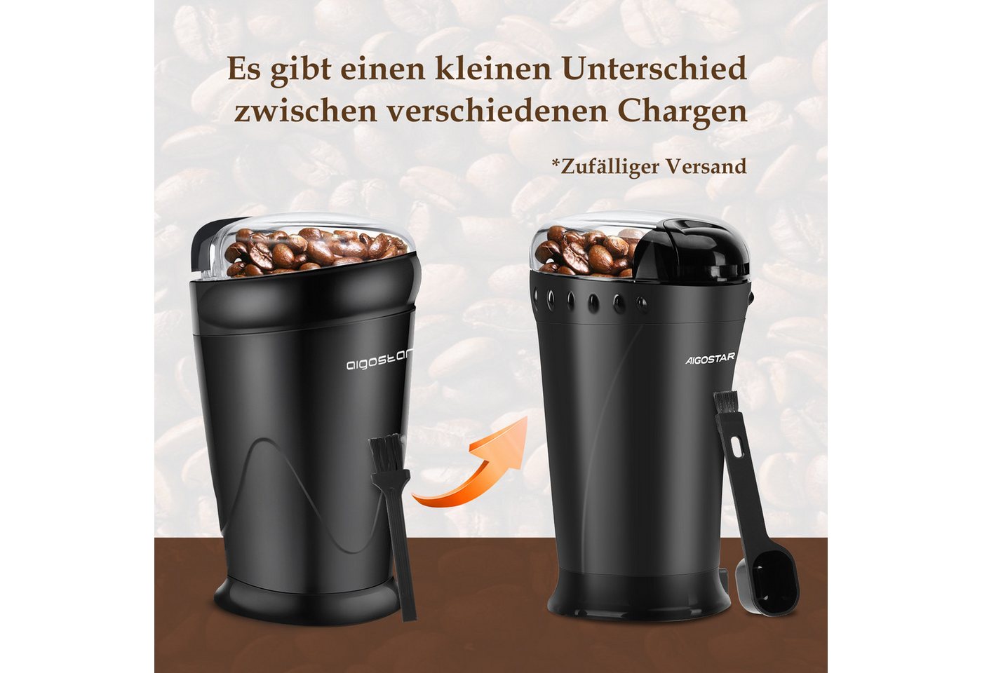 Aigostar Kaffeemaschine mit Mahlwerk, Korbfilter, Kaffeemaschine mit Thermobecher, 24h-Timer, AutoClean-Funktion – Bild 2 von 5