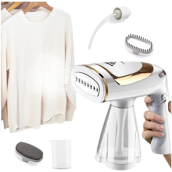 AIMAX Reise-Dampfbügeleisen Steamer Dampfglätter Reise 1600W Dampfbürste Dampfbügel 250ml, für Bügeln im Urlaub Hand Reisesteamer Handheld Handdampfer