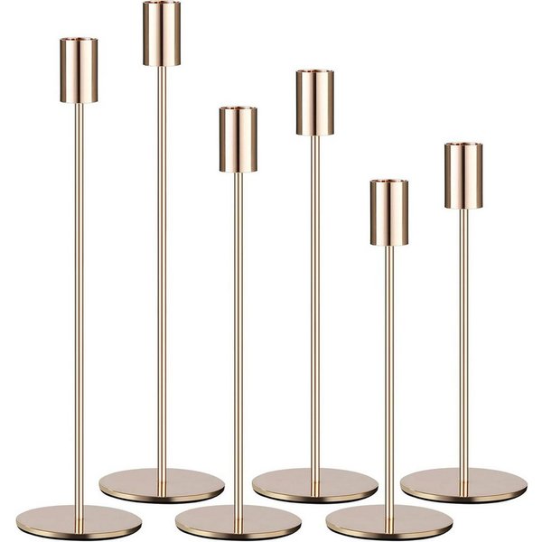 AIMAX Tischkerzenhalter Kerzenhalter 6er-Set Kerzenhalter, Kerzenständer, Metall, (Set, 6 St., 6x Kerzenständer), Metall Kerzenhalter, 33/28/23cm