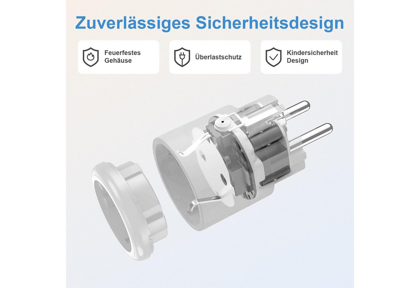 AIMAX WLAN-Steckdose WLAN Steckdose mit Strommessung Smart Plug Alexa 16A – Bild 2 von 5