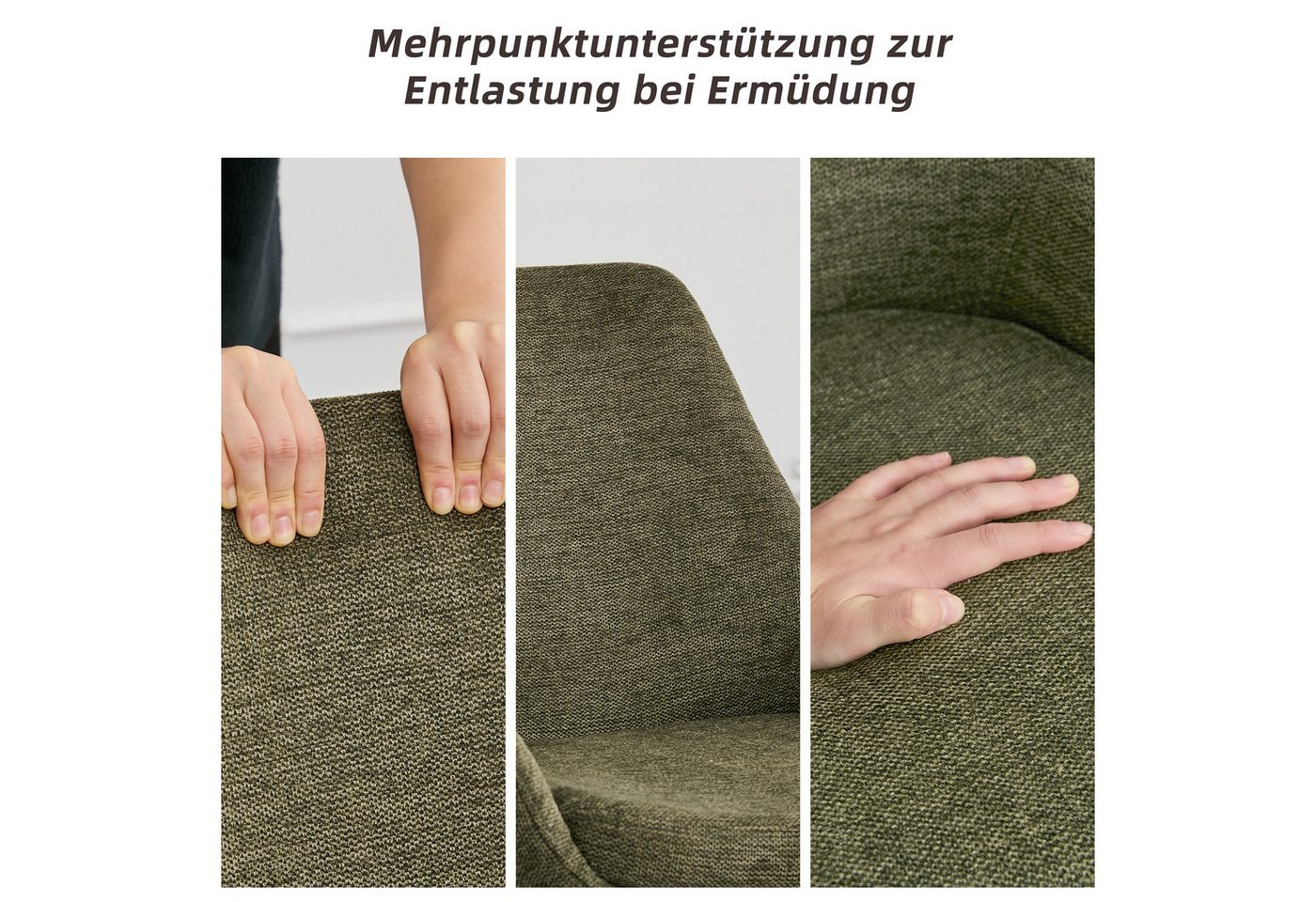 AISALL Polsterstuhl moderner Restaurantstuhl, Küchenstuhl ohne Armlehnen, drehbar (2 St), Esszimmerstuhl, ergonomischer Komfort & Vielseitig Einsetzbar – Bild 5 von 5