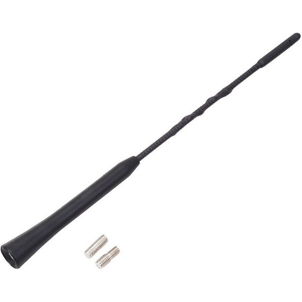 AIV Ersatz-Antennen-Stab M5/M6 23cm Schwarz Autoradio-Ersatzantennenstab (AM,FM,UKW,Radio), M5 M6-Gewinde Adapter Fiberglas Antenne AM FM UKW Auto-Radio
