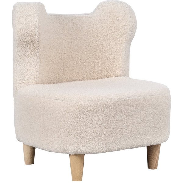 AIYAPLAY Kindersessel Kindersofa Kinderstuhl mit Teddyfleece-Optik, Bärenform (Kinderstuhl mit Holzbeine, 1-St., Kindersofa), für Kinderzimmer, Spielzimmer, Bei