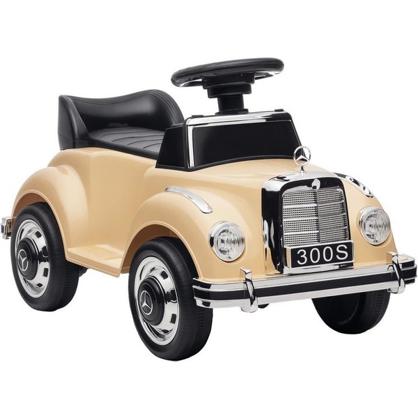 AIYAPLAY Rutscher Rutschauto, Rutscher mit Stauraum, Kippschutz für 18-48 Monaten, (Kinderfahrzeug, 1-tlg., Kinderauto), Beige 77,5 x 41,5 x 45 cm