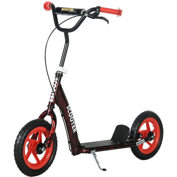 AIYAPLAY Scooter Kinderroller Tretroller mit verstellbarem Lenker, großen Rädern, 0 km/h, (Kinderroller, 1 tlg., Tretroller), für Kinder im Alter von 6-12 Jahre