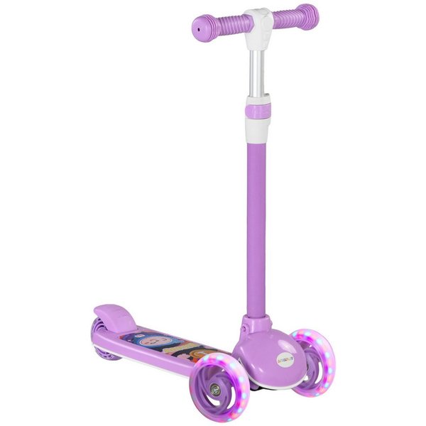 AIYAPLAY Scooter Roller Kinder Scooter mit LED Rädern 120 mm Rollen, 0 km/h, (klappbarer Kinderroller, 1 tlg., Höhenverstellbarer Tretroller), für Kinder 2-6 Ja