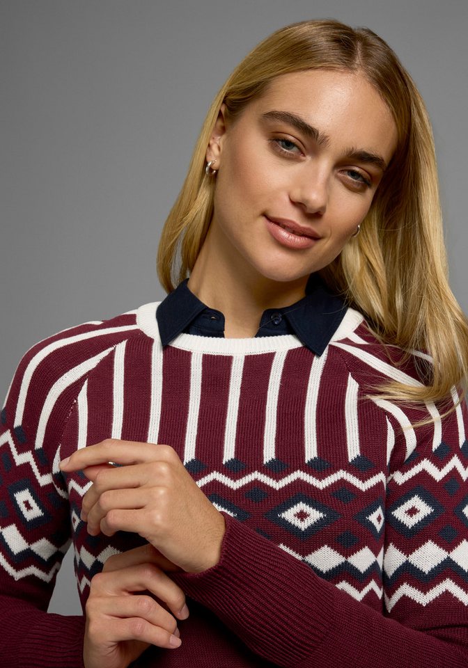 AJC Jacquardpullover mit Norwegermuster in verschiedenen Farbvarianten – Bild 4 von 5