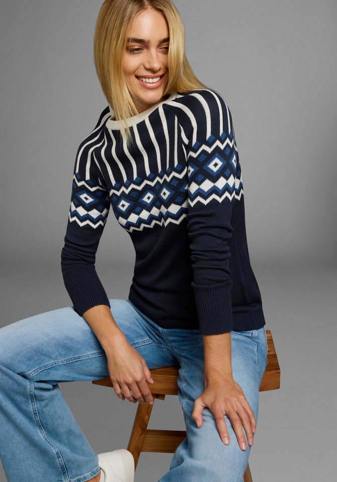 AJC Jacquardpullover mit Norwegermuster in verschiedenen Farbvarianten – Bild 3 von 5