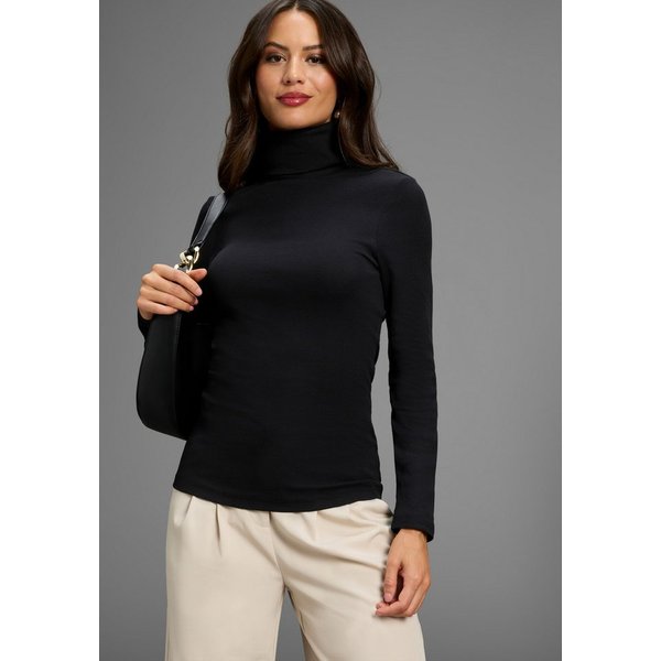 AJC Langarmshirt sehr figurbetont, Rollkragen, Basic-Stil