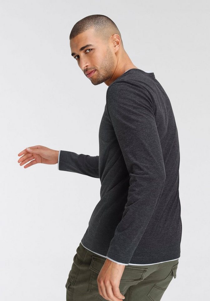 AJC Longsleeve Langarm, schmal geschnitten, Rundhalsausschnitt – Bild 2 von 5