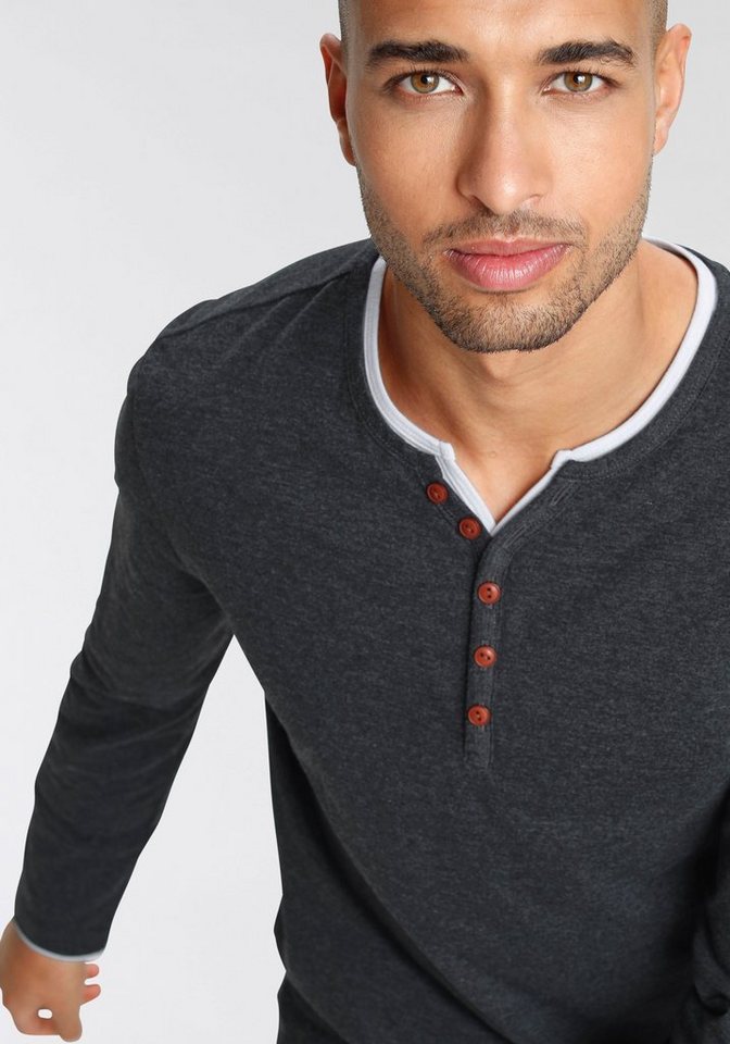 AJC Longsleeve Langarm, schmal geschnitten, Rundhalsausschnitt – Bild 3 von 5