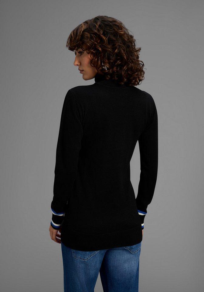 AJC Rollkragenpullover Feinstrick mit trendy Kontraststreifen – Bild 3 von 5