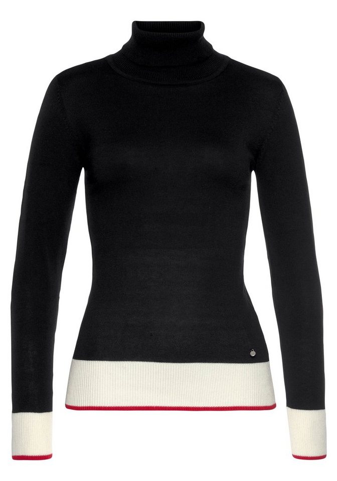 AJC Rollkragenpullover in enger Form mit Farbkontrasten – Bild 4 von 5