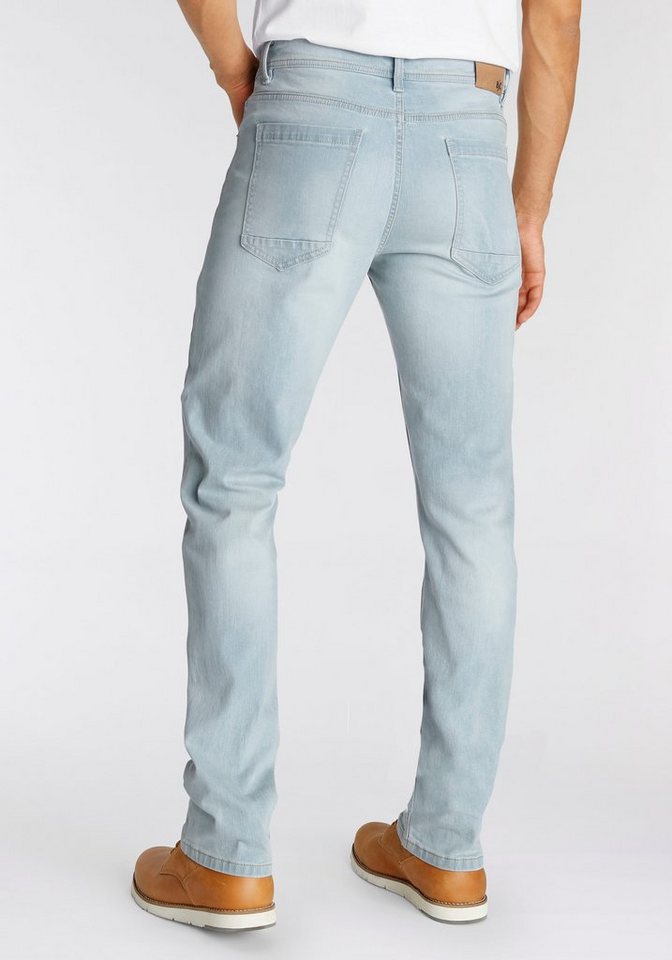 AJC Straight-Jeans gerade geschnitten, Used-Look-Waschung, niedrige Leibhöhe – Bild 2 von 5