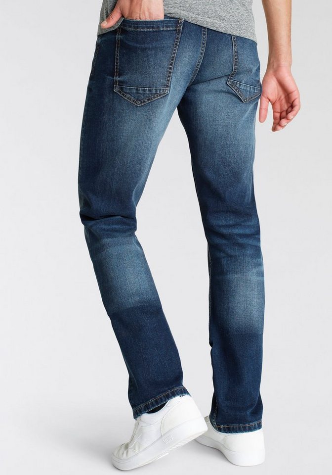 AJC Straight-Jeans gerade geschnitten, Used-Look-Waschung, niedrige Leibhöhe – Bild 2 von 5