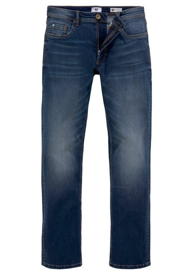 AJC Straight-Jeans gerade geschnitten, Used-Look-Waschung, niedrige Leibhöhe – Bild 4 von 5