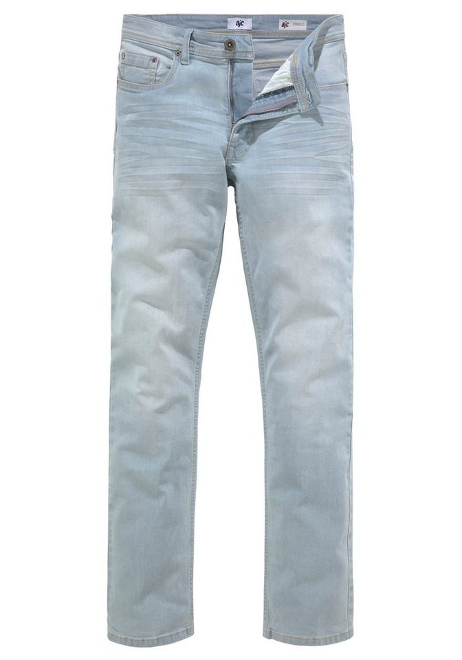 AJC Straight-Jeans gerade geschnitten, Used-Look-Waschung, niedrige Leibhöhe – Bild 5 von 5