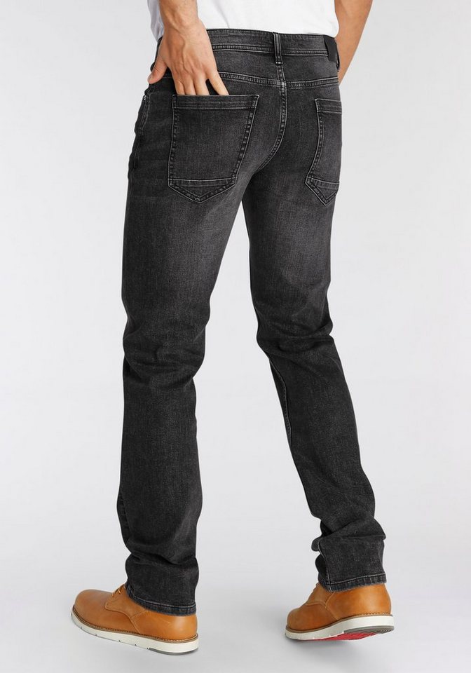 AJC Straight-Jeans gerade geschnitten, Used-Look-Waschung, niedrige Leibhöhe – Bild 2 von 5