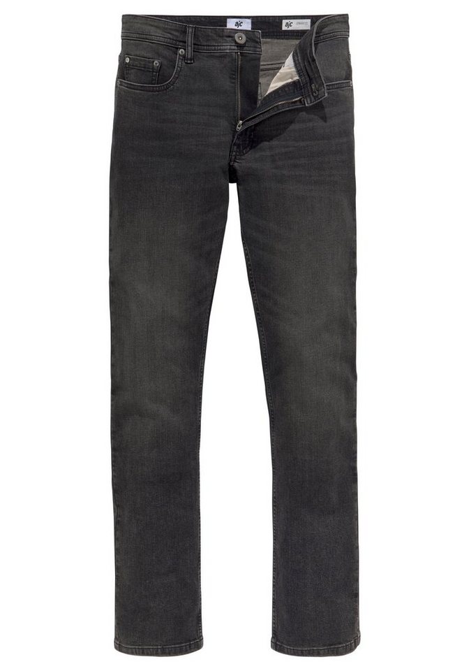 AJC Straight-Jeans gerade geschnitten, Used-Look-Waschung, niedrige Leibhöhe – Bild 4 von 5