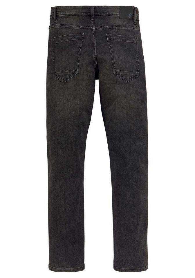 AJC Straight-Jeans gerade geschnitten, Used-Look-Waschung, niedrige Leibhöhe – Bild 5 von 5