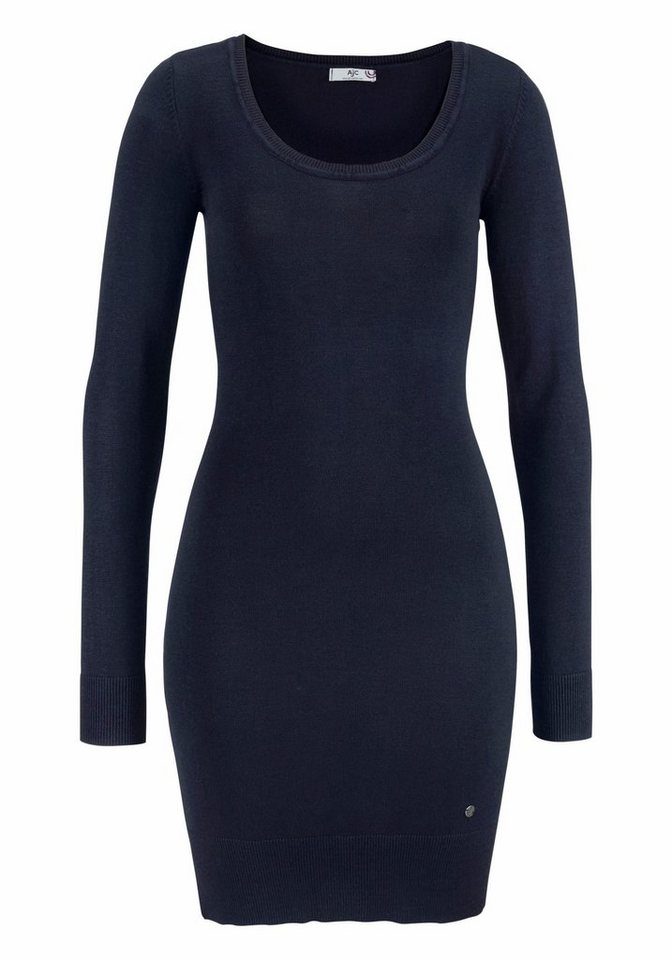AJC Strickkleid figurbetont, aus Viskose und Polyamid, Langarm, mit Rippbündchen – Bild 5 von 5