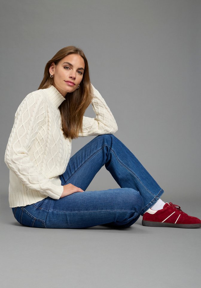 AJC Strickpullover mit modischem Zopfmuster und Stehkragen – Bild 5 von 5