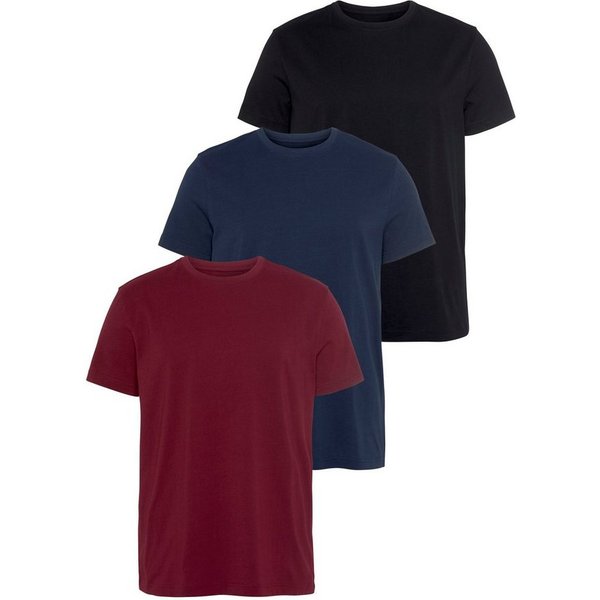 AJC T-Shirt (3er-Pack) lockere Passform, Basic-Stil