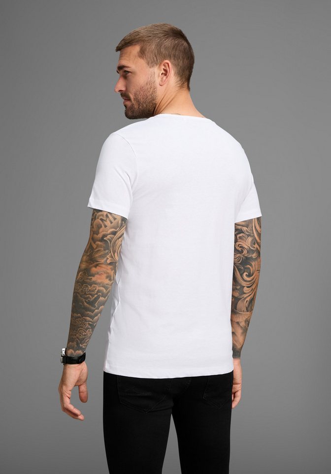 AJC T-Shirt kurzärmelig, schmal geschnitten, mit stylischem Druck – Bild 2 von 5