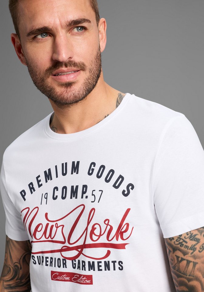 AJC T-Shirt kurzärmelig, schmal geschnitten, mit stylischem Druck – Bild 3 von 5