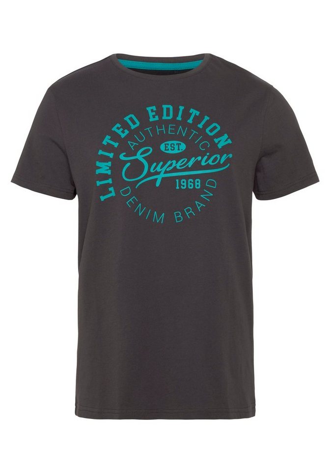 AJC T-Shirt Kurzarm, schmale Passform, im Vintage-Design – Bild 5 von 5
