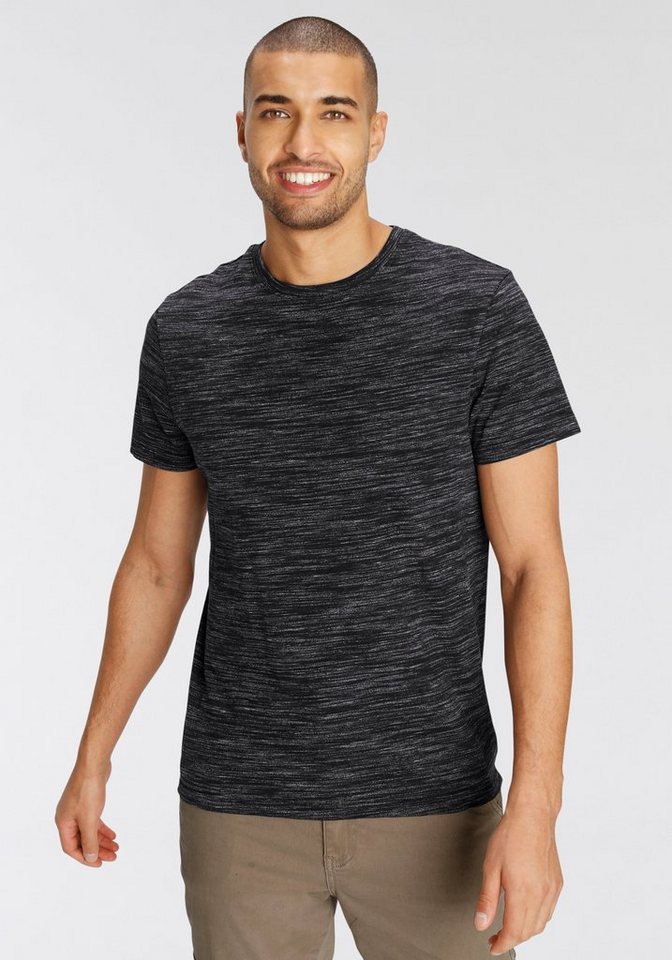 AJC T-Shirt Kurzarm, Regular Fit, meliert, Rundhalsausschnitt – Bild 2 von 5